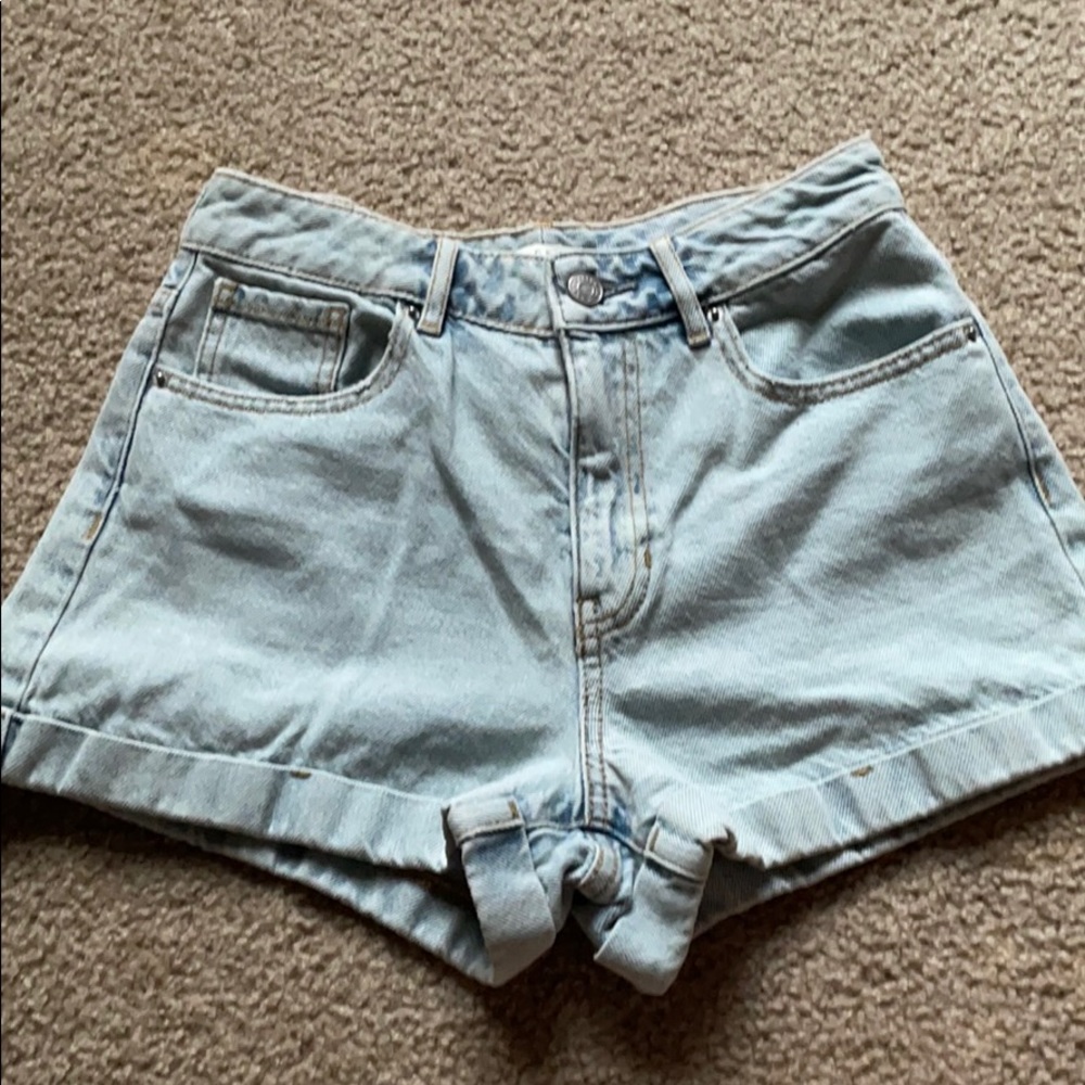 Pacsun denim shorts light wash high rise